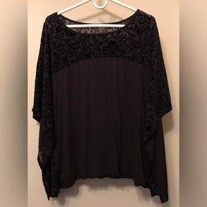 Elegant Black Floral Women Top